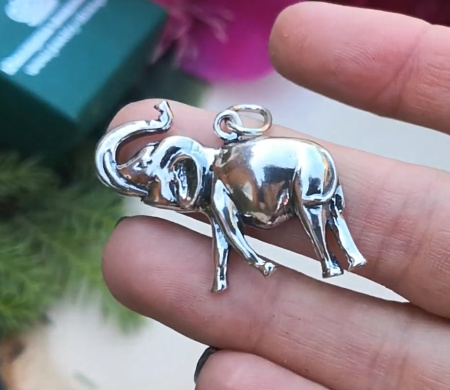 Серебряный кулон «Слон»