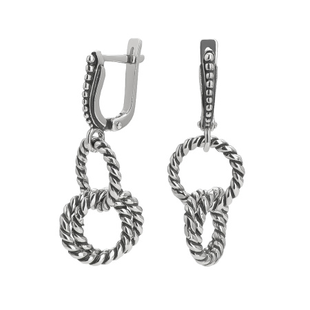 Серьги из серебра «Цепи»