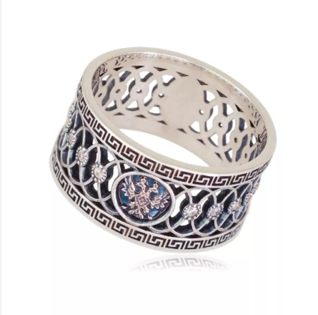 Кольцо из серебра «Петербург. Иоанновский мост» с фианитами