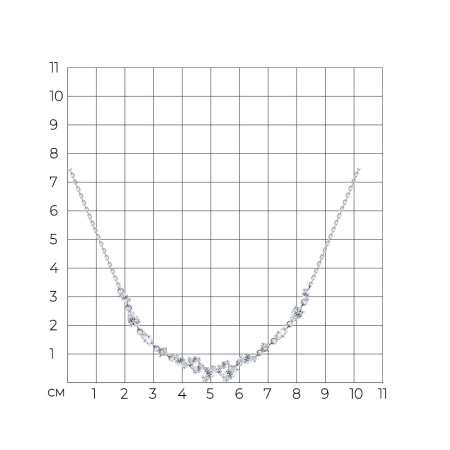 Колье из серебра с фианитами