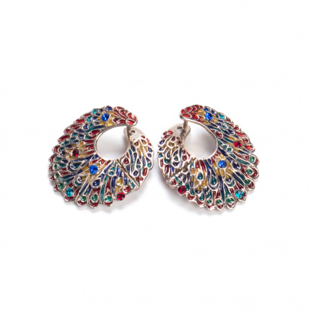 Серебряные серьги с эмалью