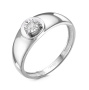 Серебряное кольцо с бриллиантом