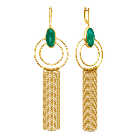 Серебряные серьги с агатом