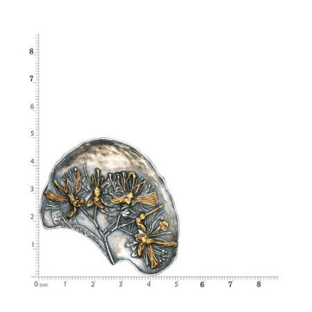 Брошь-подвеска из серебра « Цветы России Липовый цвет»