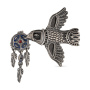 Брошь из серебра 925 Ворон и ловец снов амулет