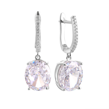 Серебряные серьги с фианитами