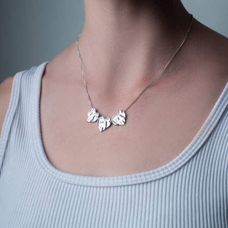 Серебряное колье «Сердце»