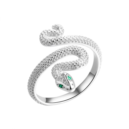 Кольцо из серебра с нанокристаллом «Змея»