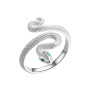 Кольцо из серебра с нанокристаллом «Змея»