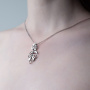 Серебряный кулон «Монстера»