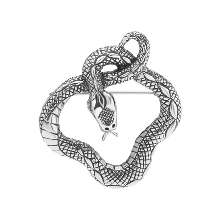 Брошь из серебра «Змея»