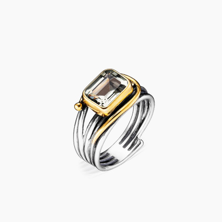 Серебряное кольцо «Мятная Грация»