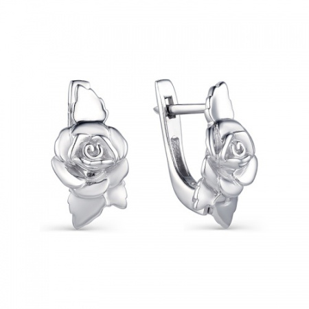 Серебряные серьги «Розы»