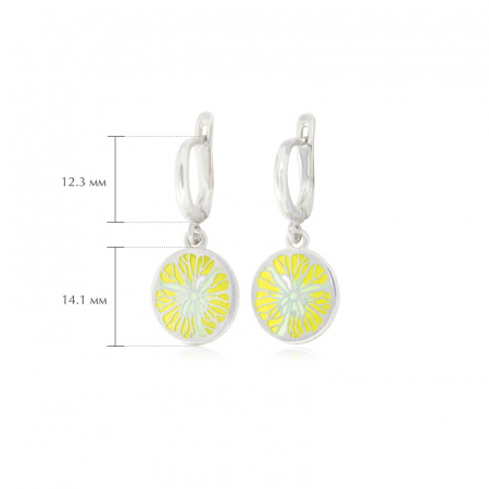 Серебряные серьги-подвески «Бергамот»