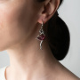 Серьги из серебра с эмалью «Балерина»