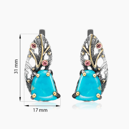 Серебряные серьги «Перо Жизни»