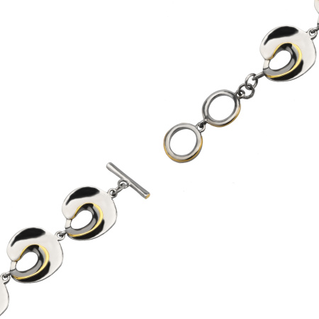 Браслет из серебра с позолотой