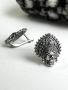 Серьги из серебра 925 Череп Кокошник Баба Яга
