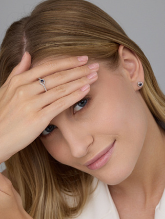 Кольцо из серебра с сапфиром