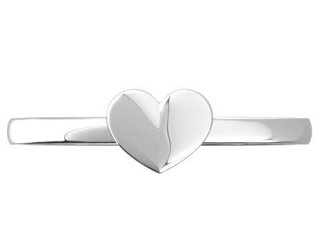 Серебряное кольцо «Сердечко»