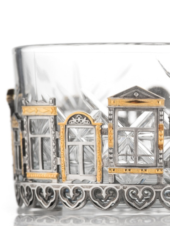 Креманка «Родные окна» серебро и хрусталь