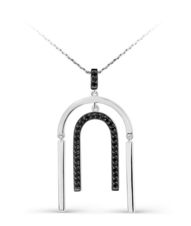 Колье из серебра с фианитами