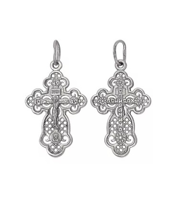 Серебряный крест «Ажурный»