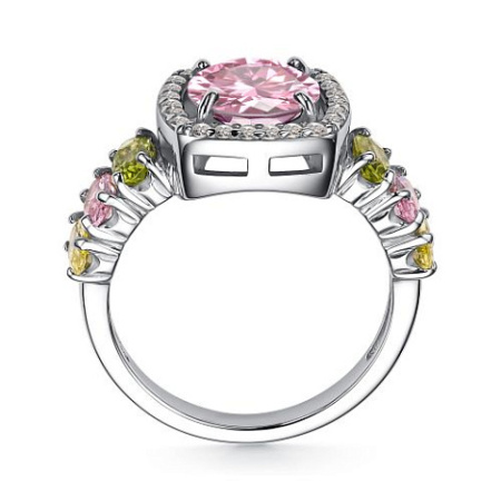 Кольцо из серебра с фианитами