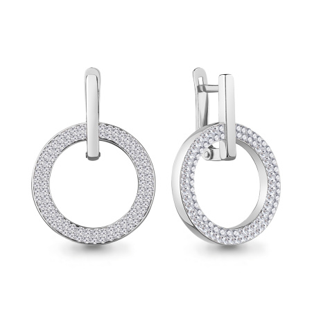 Серьги из серебра со стеклом