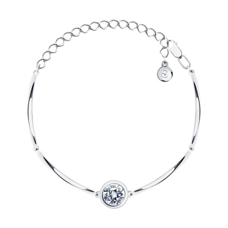 Серебряный браслет с фианитом