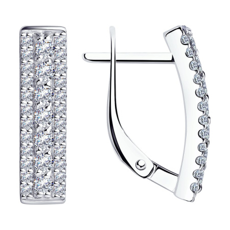 Серебряные серьги Sokolov с фианитами