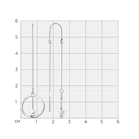 Серьги из серебра с жемчугом