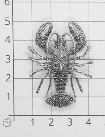 Брошь из серебра «Омар»