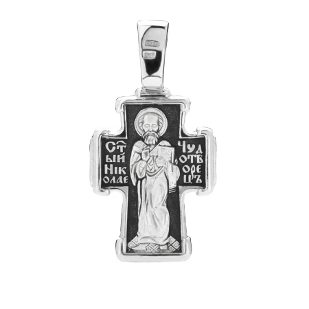 Крест из серебра «Николай Чудотворец»