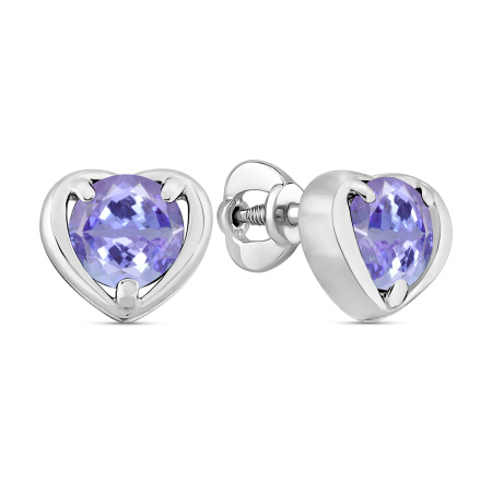 Серьги из серебра с топазом