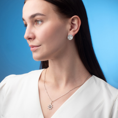 Серьги из серебра «Северная столица»