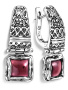Серьги из серебра с гранатом
