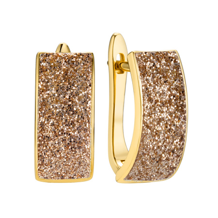 Серьги из серебра с позолотой «Блеск»