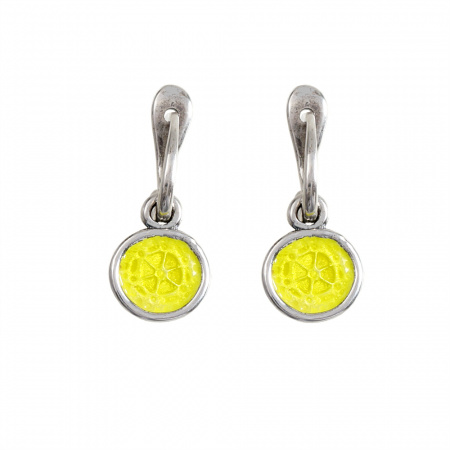 Серебряные серьги с эмалью