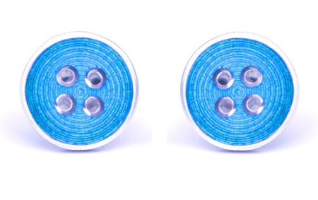 Пусеты из серебра «Пуговица»