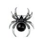 Брошь из серебра с ониксом «Паук»