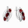 Серьги из серебра с гранатами