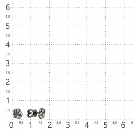 Серьги из серебра «Жесты»