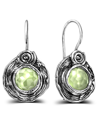 Серьги из серебра с кварцем