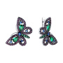 Серьги из серебра с фианитами «Бабочка»