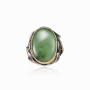 Серебряное кольцо «Садовый Мотив» с нефритом