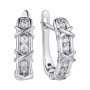 Серьги из серебра с фианитами