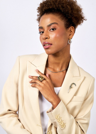 Брошь из серебра с позолотой «Колос»