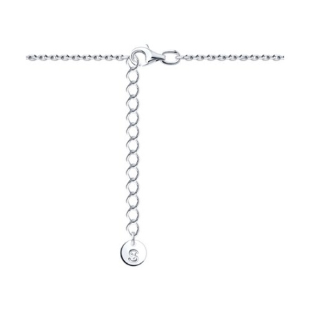 Колье из серебра с жемчугом и фианитами