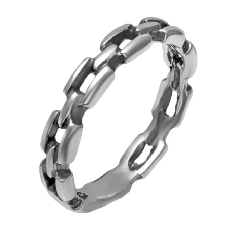 Серебряное кольцо «Цепь»